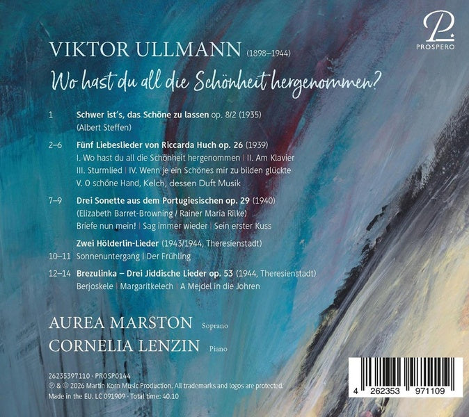 Wo Hast Du All Die Schönheit Hergenommen - Lieder - Front Cover