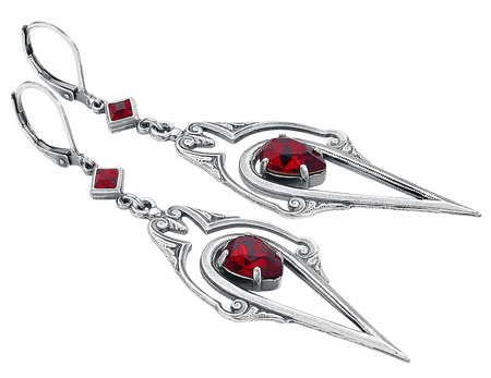 Boucles d'oreilles Gothic de Krikor - Roter Dorn - pour Femme - couleur argent - Krikor - View 2