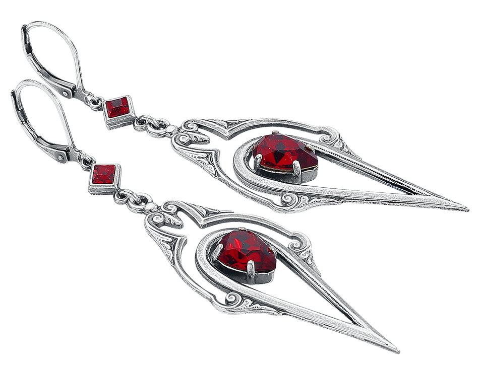 Boucles d'oreilles Gothic de Krikor - Roter Dorn - pour Femme - couleur argent - Krikor - View 2