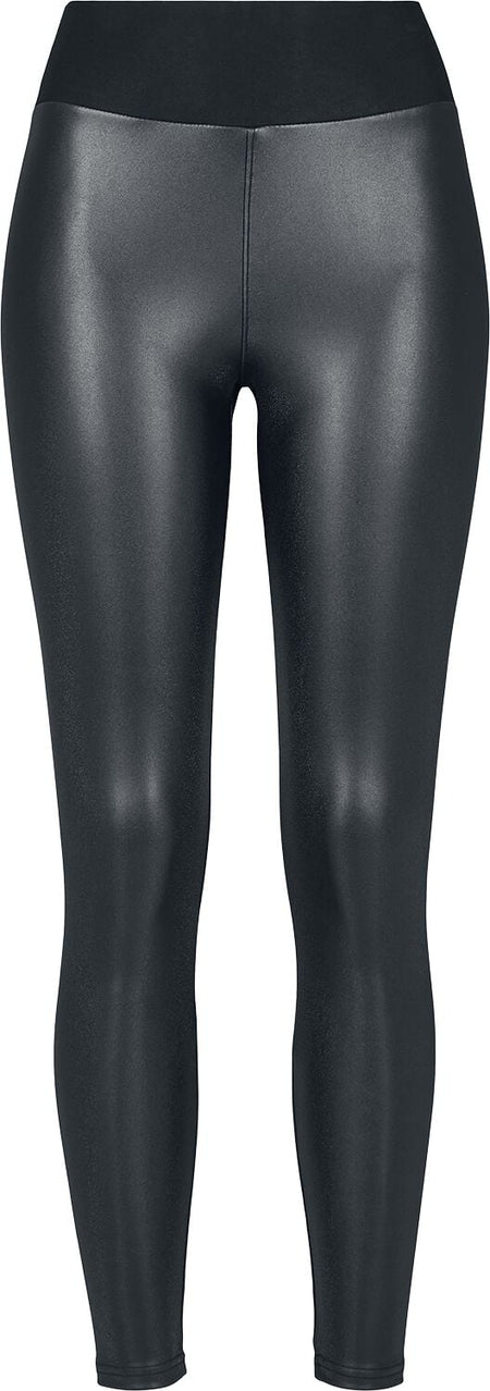 Legging  de Urban Classics - Leggings Simili Cuir Taille Haute - XS à 5XL - pour Femme - noir - Urban Classics