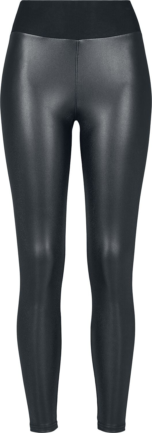 Legging  de Urban Classics - Leggings Simili Cuir Taille Haute - XS à 5XL - pour Femme - noir - Urban Classics