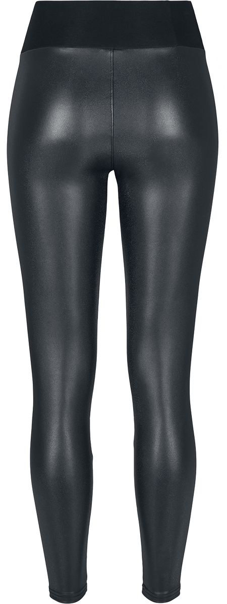 Legging  de Urban Classics - Leggings Simili Cuir Taille Haute - XS à 5XL - pour Femme - noir - Urban Classics - View 2