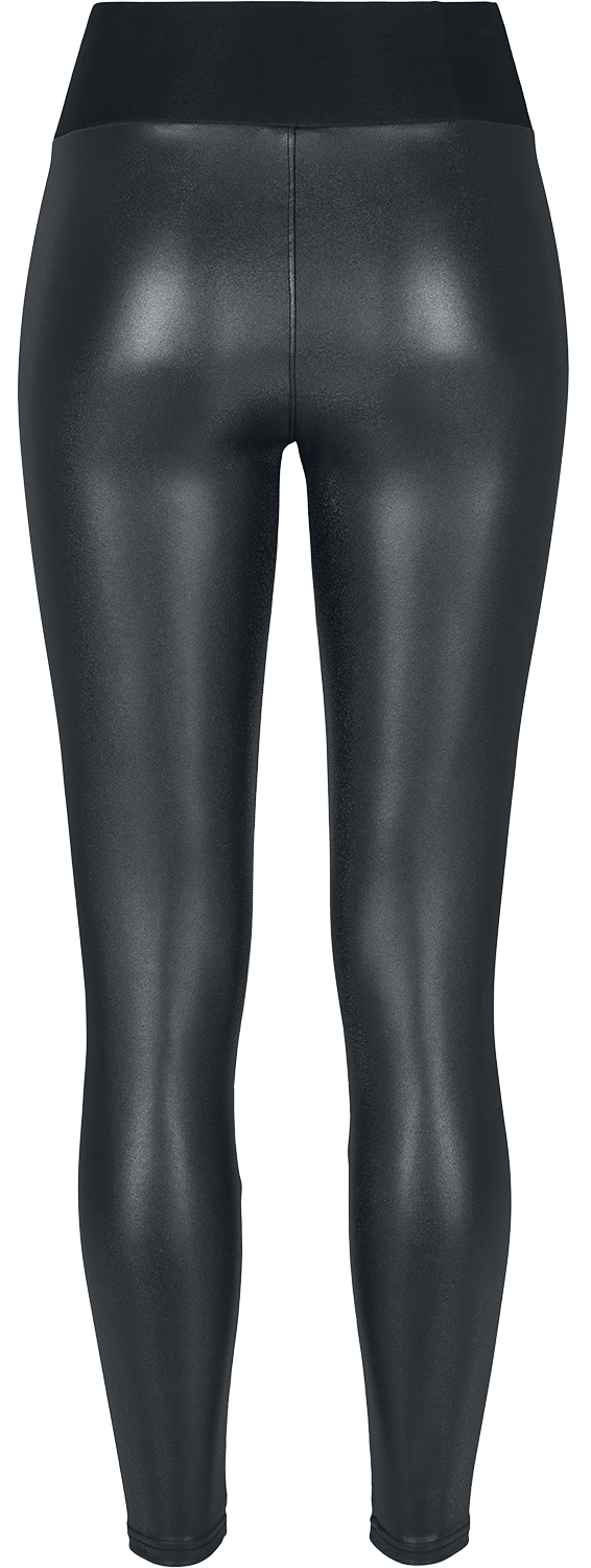 Legging  de Urban Classics - Leggings Simili Cuir Taille Haute - XS à 5XL - pour Femme - noir - Urban Classics - View 2