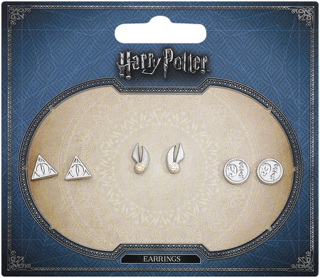 Set de boucles d'oreilles  de Harry Potter - Symbols - pour Femme - couleur argent - Harry Potter - View 2