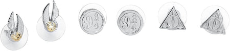 Set de boucles d'oreilles  de Harry Potter - Symbols - pour Femme - couleur argent - Harry Potter