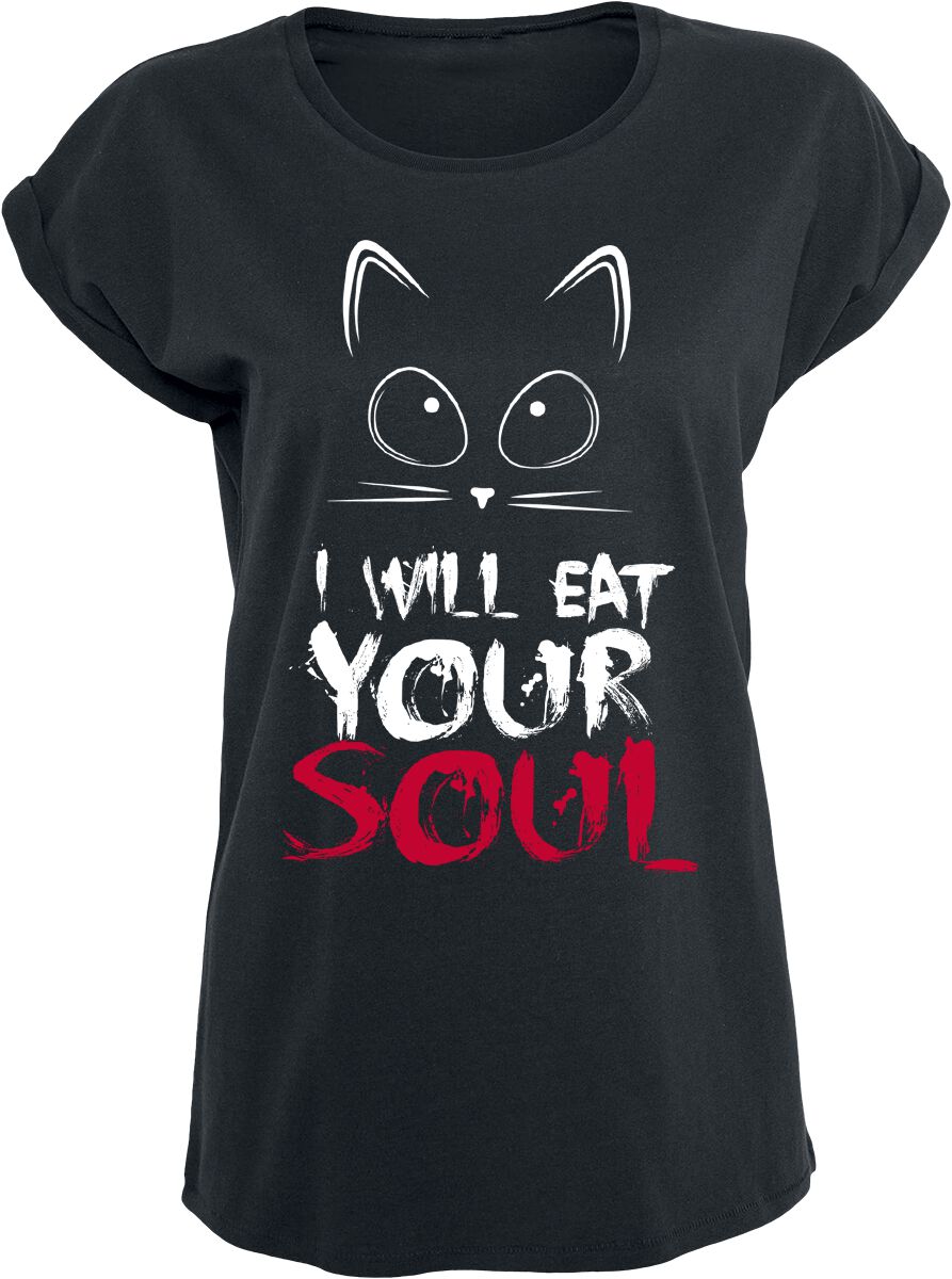 T-Shirt Manches courtes Fun de Tierisch - I Will Eat Your Soul - XS à 5XL - pour Femme - noir - Tierisch