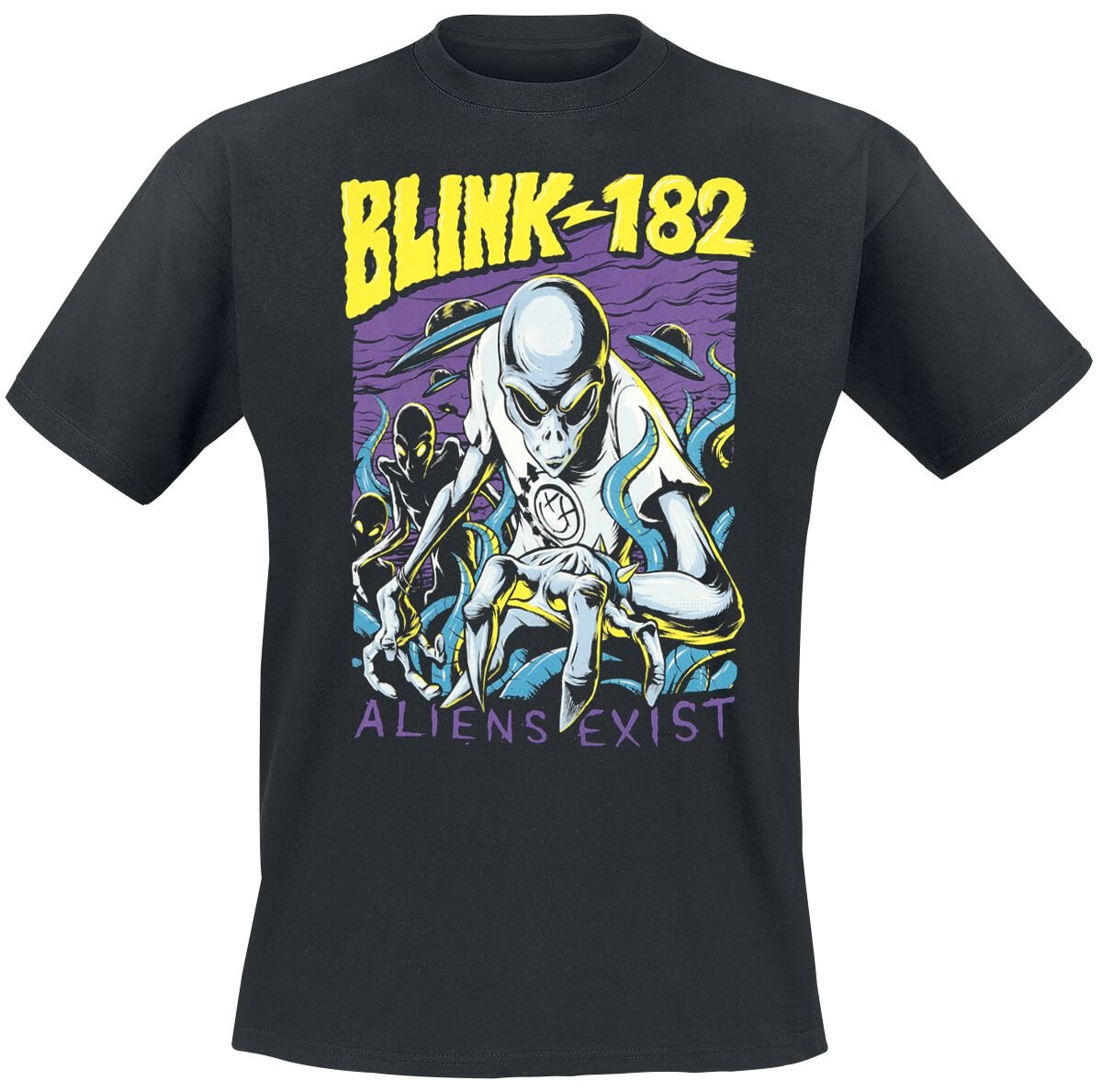T-Shirt Manches courtes  de Blink-182 - Aliens Exist - S à XL - pour Homme - noir - Blink-182