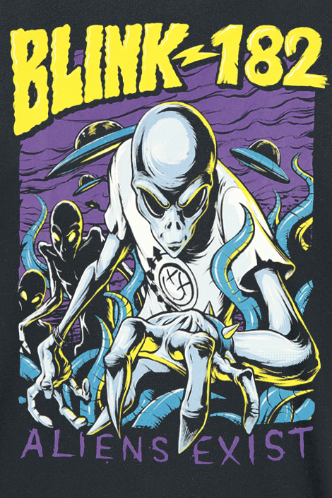 T-Shirt Manches courtes  de Blink-182 - Aliens Exist - S à XL - pour Homme - noir - Blink-182 - View 2
