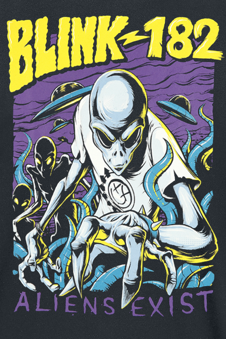 T-Shirt Manches courtes  de Blink-182 - Aliens Exist - S à XL - pour Homme - noir - Blink-182 - View 2