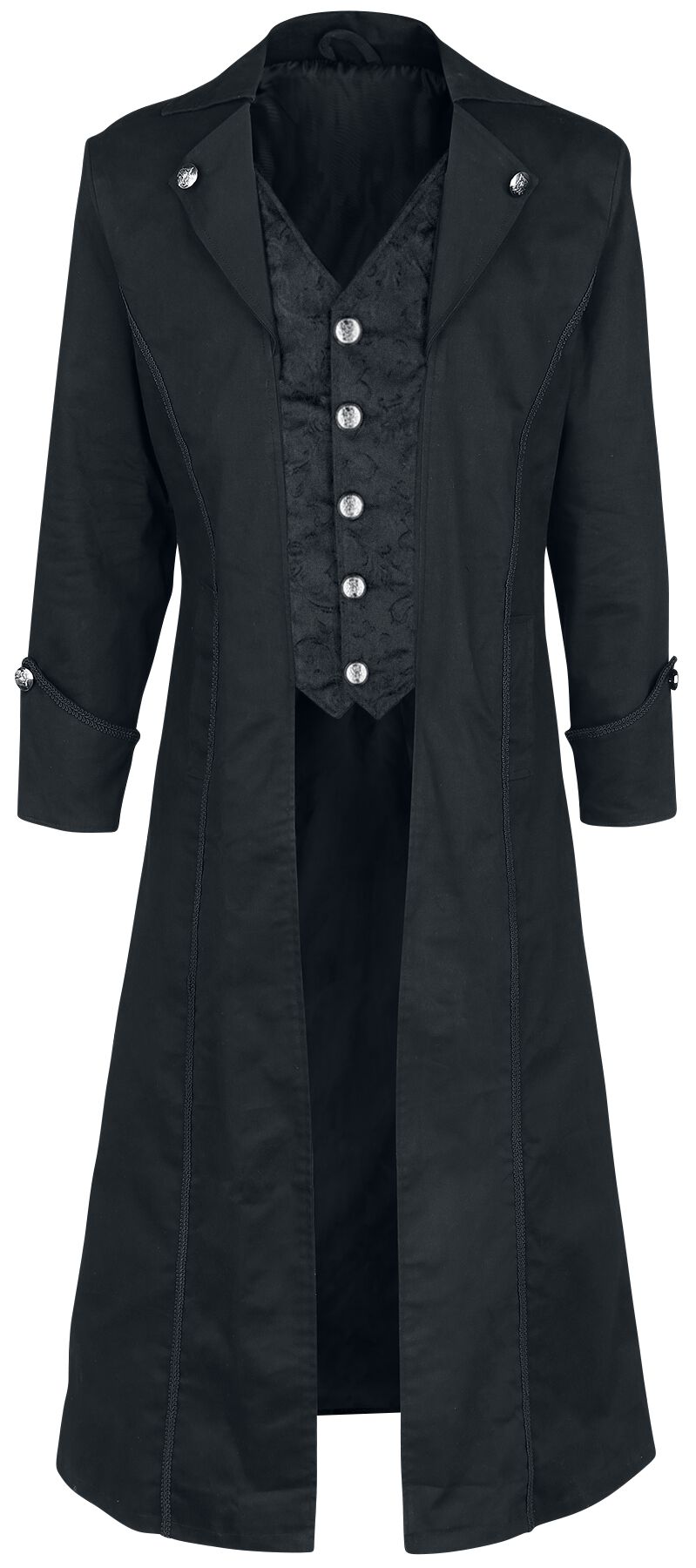 Manteau militaire Gothic de Altana Industries - Manteau Dark Brocade - M à XXL - pour Homme - noir - Altana Industries