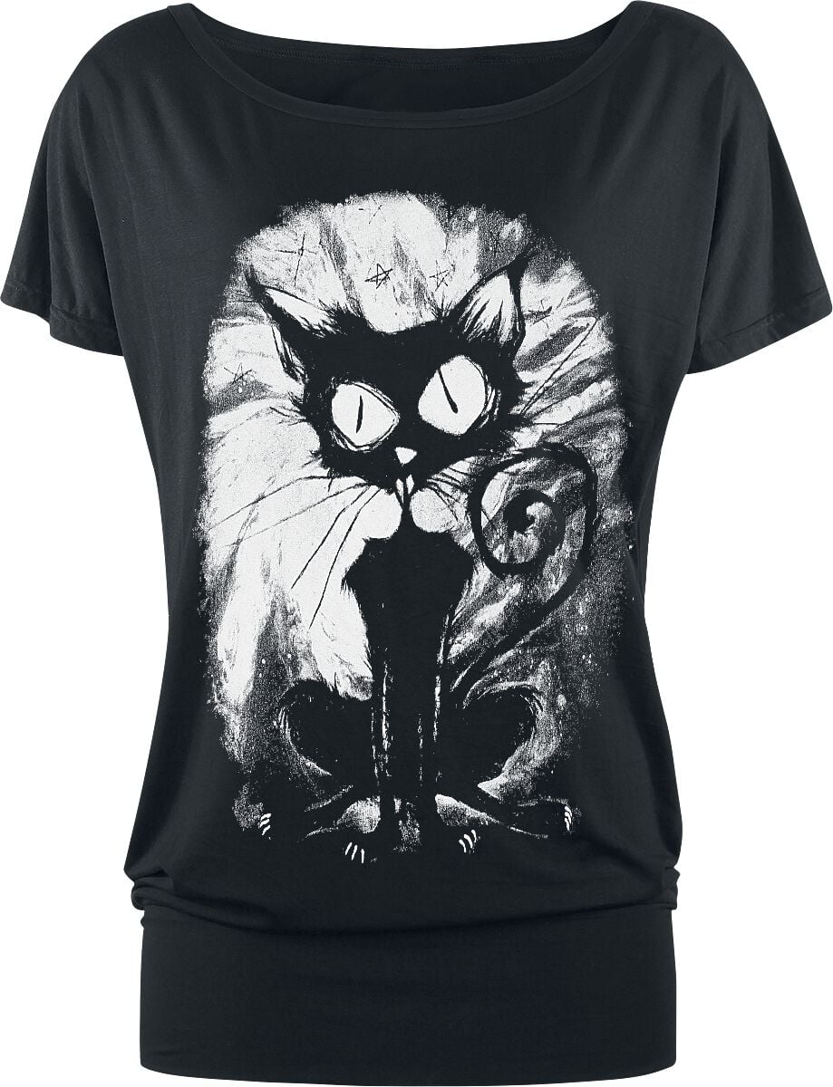 T-Shirt Manches courtes Gothic de Gothicana by EMP - Can You Read My Mind - S à 5XL - pour Femme - noir - Gothicana by EMP