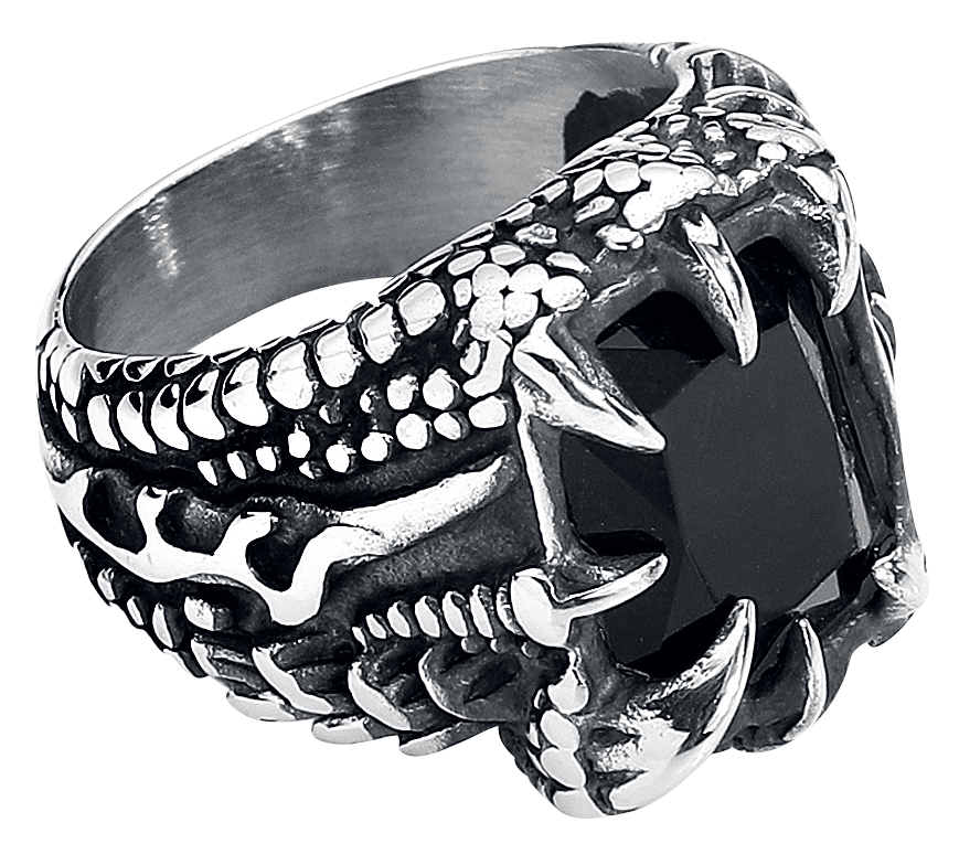 Bague Gothic de etNox hard and heavy - Griffes Cristal - pour Homme - couleur argent - etNox hard and heavy - View 2