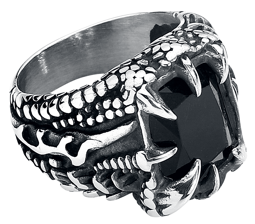 Bague Gothic de etNox hard and heavy - Griffes Cristal - pour Homme - couleur argent - etNox hard and heavy - View 2