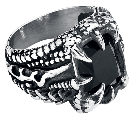 Bague Gothic de etNox hard and heavy - Griffes Cristal - pour Homme - couleur argent - etNox hard and heavy - View 2