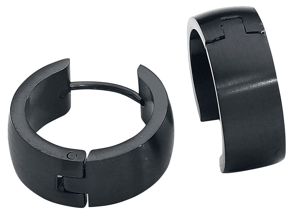 Boucles d'oreilles  de etNox - Créoles Acier Inoxydable - pour Unisexe - noir - etNox