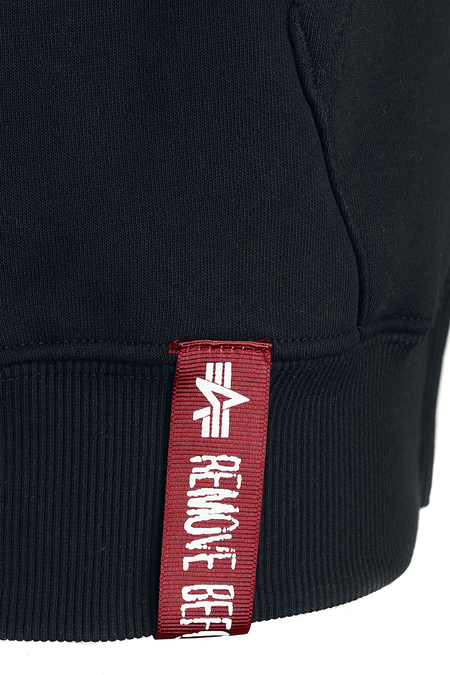 Sweat-shirt zippé à capuche  de Alpha Industries - Sweat à Capuche Zippé Basic - S à XXL - pour Homme - noir - alpha industries - View 2