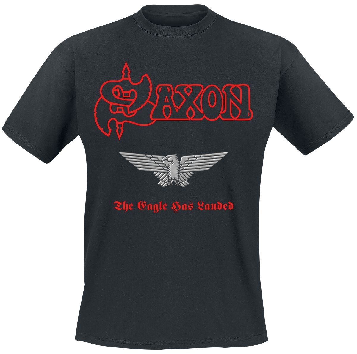 T-Shirt Manches courtes  de Saxon - The Eagle Has Landed - M à XXL - pour Homme - noir - Saxon