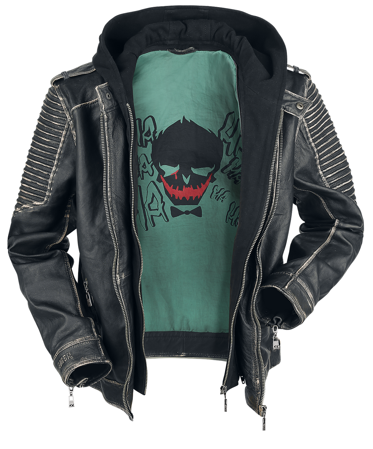 Veste en cuir Gothic de Suicide Squad - Le Joker - S à 3XL - pour Homme - noir - Suicide Squad