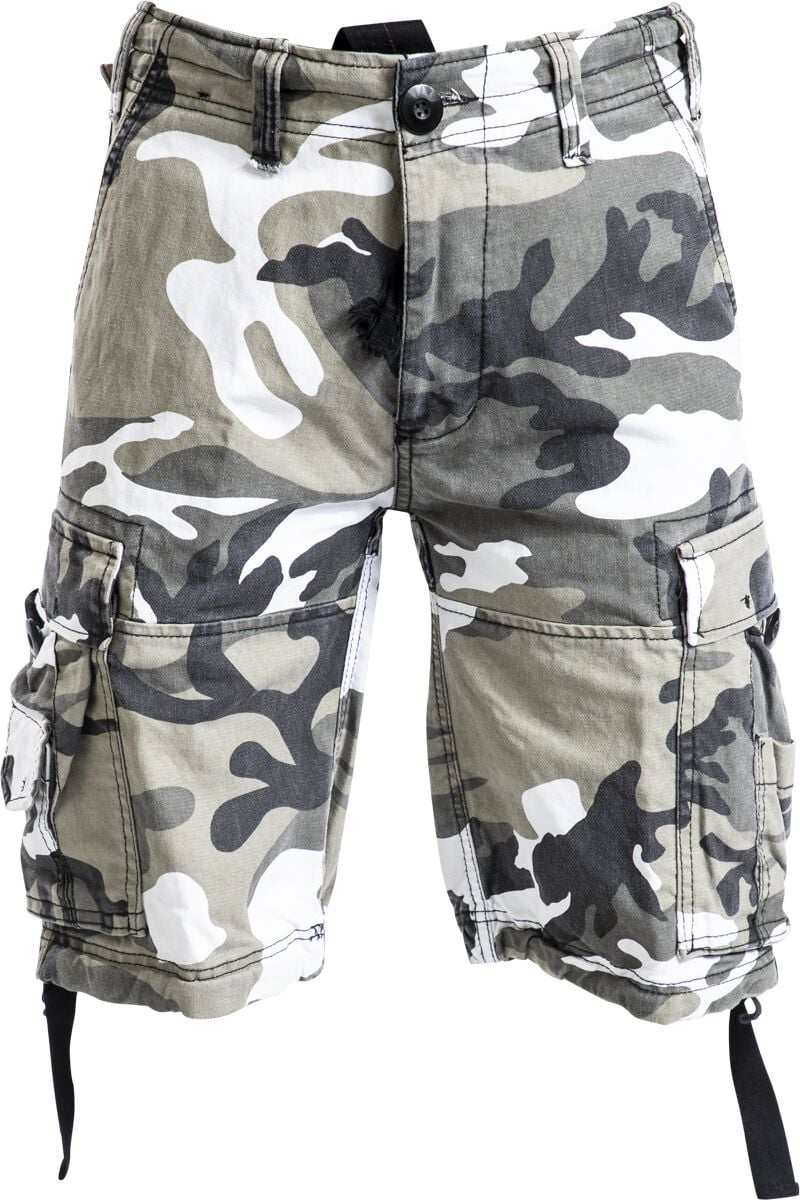 Short  de Brandit - Bermuda Vintage - S à 3XL - pour Homme - camouflage neige - Brandit