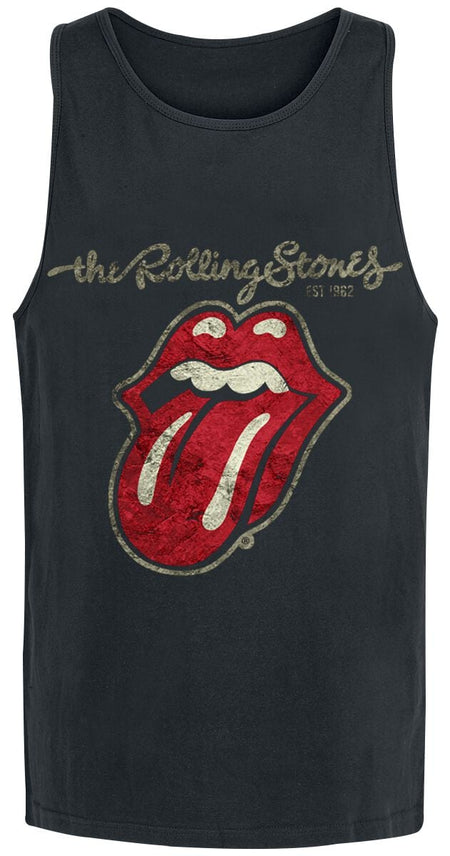 Débardeur  de The Rolling Stones - Langue Usée - S à M - pour Homme - noir - The Rolling Stones