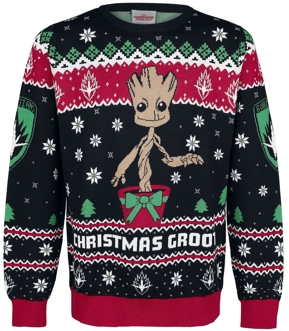 Pull de Noël Disney de Les Gardiens De La Galaxie - Groot - S à 3XL - pour Homme - multicolore - Les Gardiens De La Galaxie