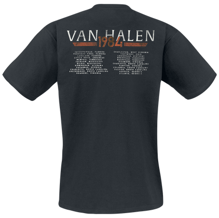 T-Shirt Manches courtes  de Van Halen - Tour 1984 - S à 3XL - pour Homme - noir - Van Halen - View 2