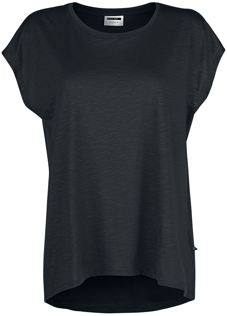 T-Shirt Manches courtes  de Noisy May - Haut Ample & Long Mathilde - XS à XL - pour Femme - noir - Noisy May