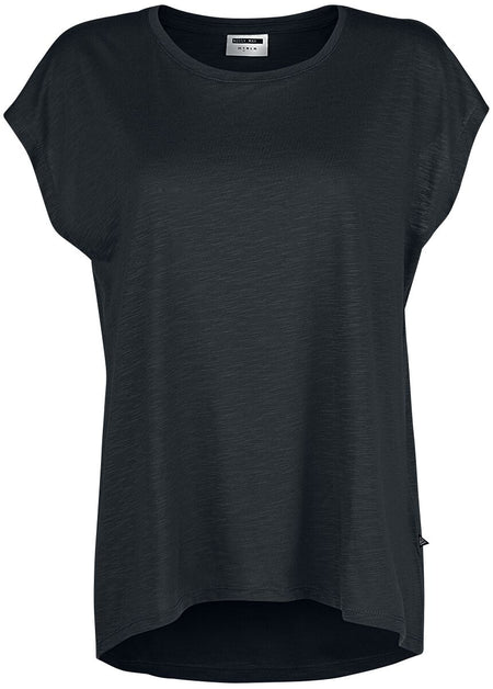 T-Shirt Manches courtes  de Noisy May - Haut Ample & Long Mathilde - XS à XL - pour Femme - noir - Noisy May