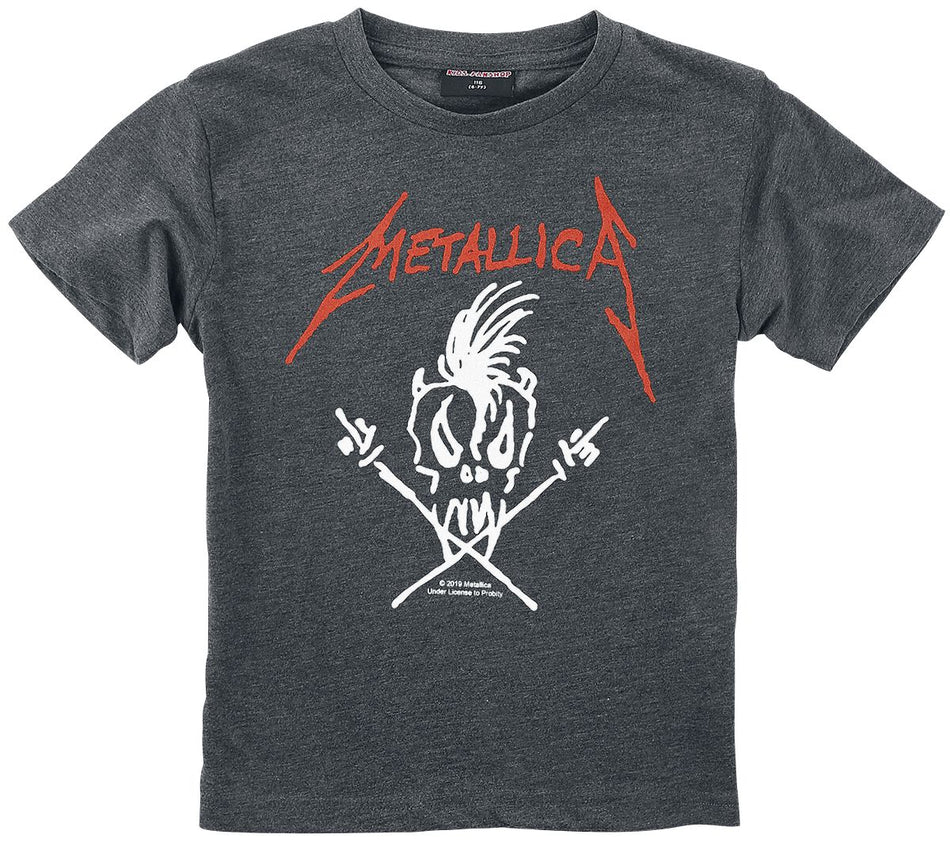 T-shirt  de Metallica - Metal-Kids - Scary Guy - 92 à 140 - pour Enfants - Gris anthracite chiné - metallica