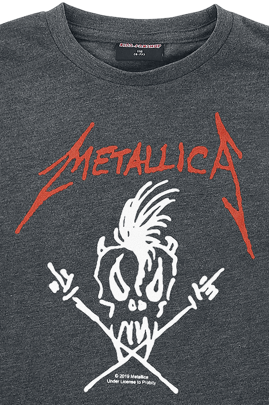 T-shirt  de Metallica - Metal-Kids - Scary Guy - 104 à 128 - pour Enfants - Gris anthracite chiné - metallica - View 2