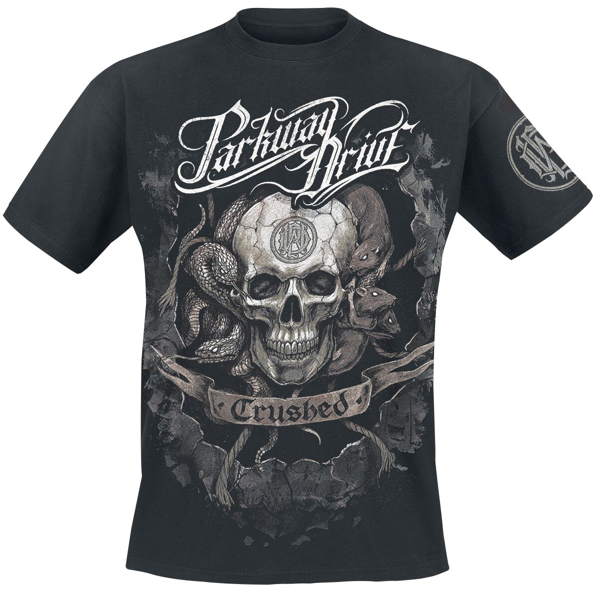T-Shirt Manches courtes  de Parkway Drive - Crushed Skull - S à 4XL - pour Homme - noir - Parkway Drive