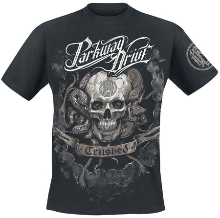 T-Shirt Manches courtes  de Parkway Drive - Crushed Skull - S à 4XL - pour Homme - noir - Parkway Drive