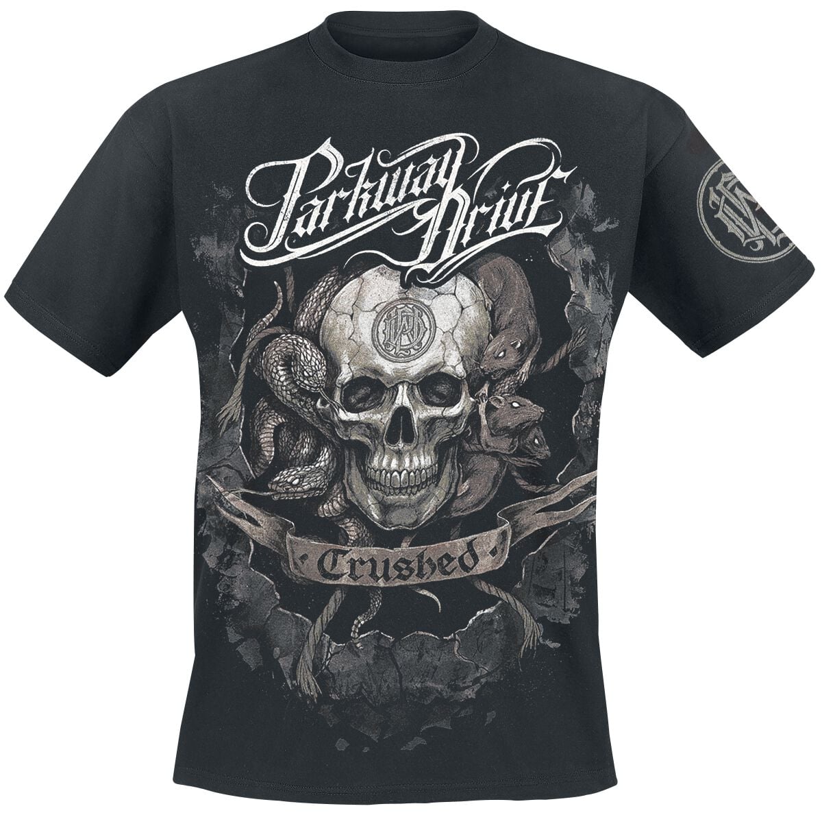 T-Shirt Manches courtes  de Parkway Drive - Crushed Skull - S à 4XL - pour Homme - noir - Parkway Drive