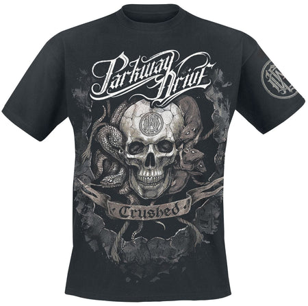 T-Shirt Manches courtes  de Parkway Drive - Crushed Skull - S à 4XL - pour Homme - noir - Parkway Drive