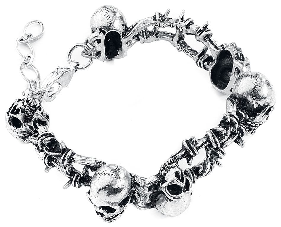 Bracelet Gothic de Alchemy Gothic - No Man's Land - pour Homme - couleur argent - Alchemy Gothic - View 2