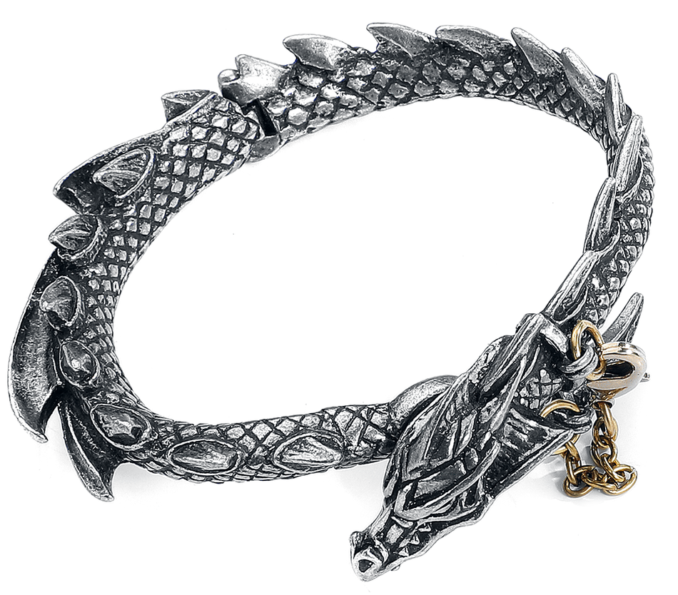 Bracelet Gothic de Alchemy Gothic - Dragons Lure - pour Homme - couleur argent - Alchemy Gothic - View 2