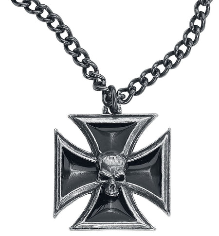 Collier Gothic de Alchemy Gothic - Croix Chevalier Noir - pour Unisexe - Standard - Alchemy Gothic