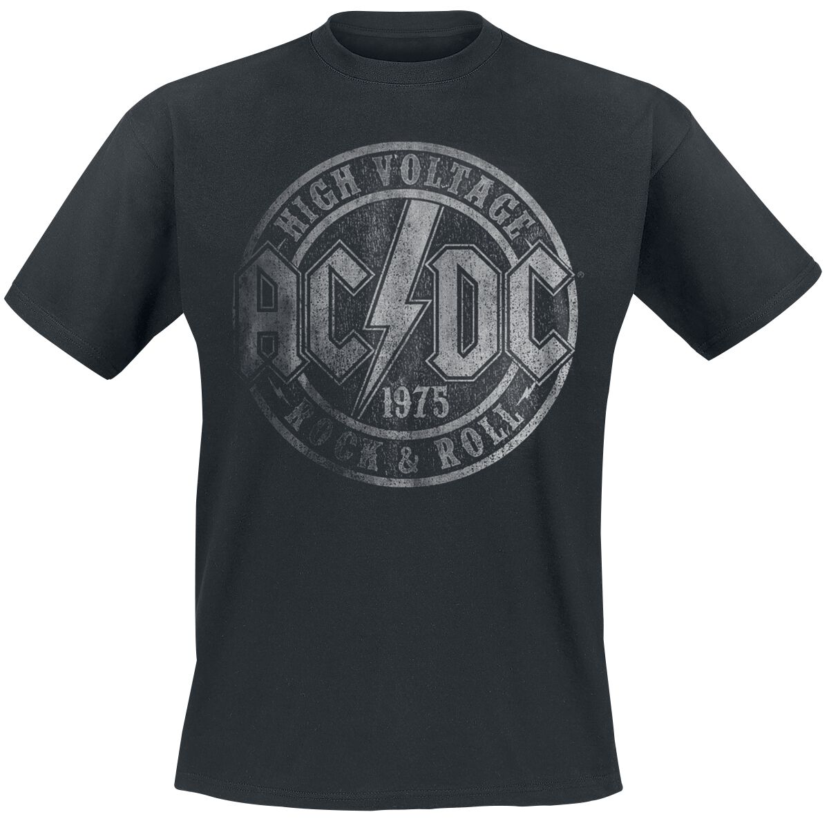 T-Shirt Manches courtes  de AC/DC - High Voltage 1975 - S à 5XL - pour Unisexe - noir - AC/DC
