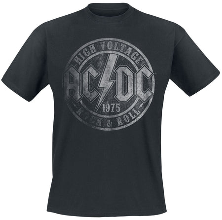 T-Shirt Manches courtes  de AC/DC - High Voltage 1975 - S à 5XL - pour Unisexe - noir - AC/DC