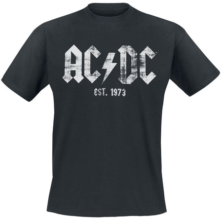 T-Shirt Manches courtes  de AC/DC - Est, 1973 - S à 5XL - pour Homme - noir - AC/DC