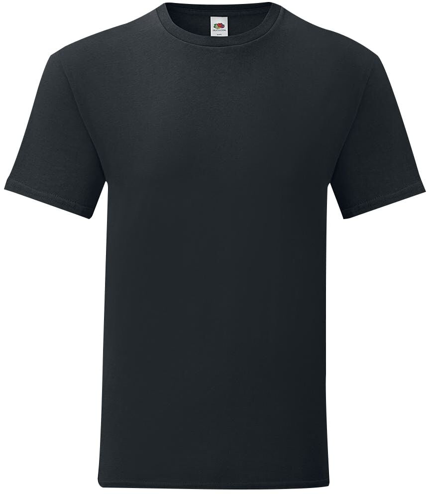 T-Shirt Manches courtes  de Fruit Of The Loom - Iconic T - S à 5XL - pour Homme - noir - Fruit Of The Loom