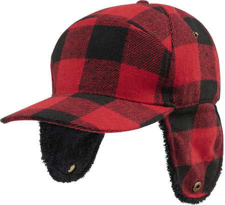 Bonnet  de Brandit - Bûcheron - Casquette d'Hiver - pour Unisexe - noir/rouge - Brandit