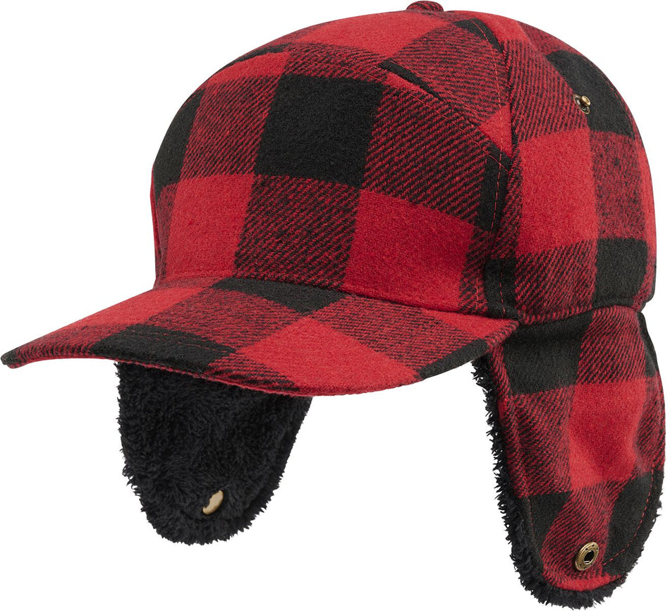 Bonnet  de Brandit - Bûcheron - Casquette d'Hiver - pour Unisexe - noir/rouge - Brandit
