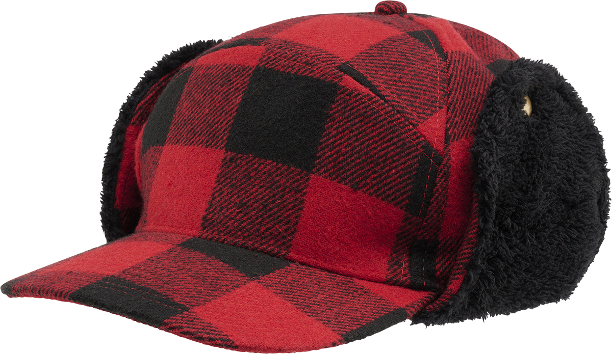 Bonnet  de Brandit - Bûcheron - Casquette d'Hiver - pour Unisexe - noir/rouge - Brandit - View 2
