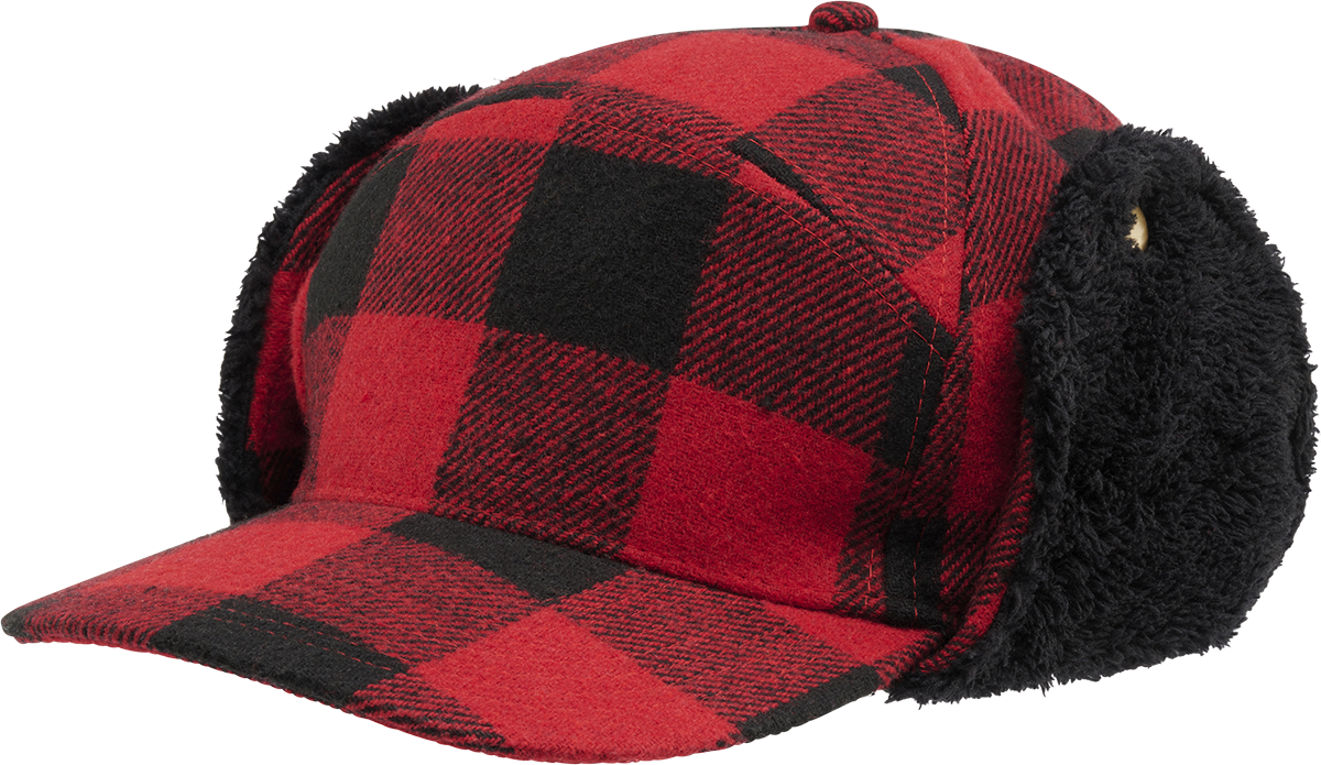 Bonnet  de Brandit - Bûcheron - Casquette d'Hiver - pour Unisexe - noir/rouge - Brandit - View 2