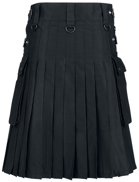 Jupe mi-longue Gothic de Altana Industries - Kilt Noir - S à XXL - pour Homme - noir - Altana Industries - View 2