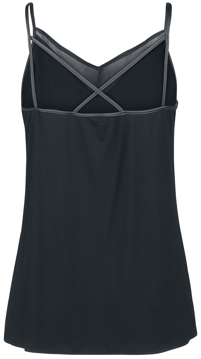 Top  de Outer Vision - Merce - S à XL - pour Femme - noir - Outer Vision - View 2