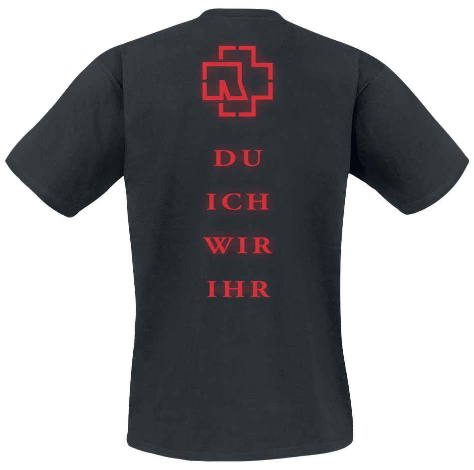 T-Shirt Manches courtes  de Rammstein - Du-Ich-Wir-Ihr - M à 5XL - pour Homme - noir - Rammstein - View 2