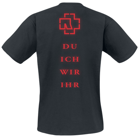 T-Shirt Manches courtes  de Rammstein - Du-Ich-Wir-Ihr - S à 5XL - pour Unisexe - noir - Rammstein - View 2