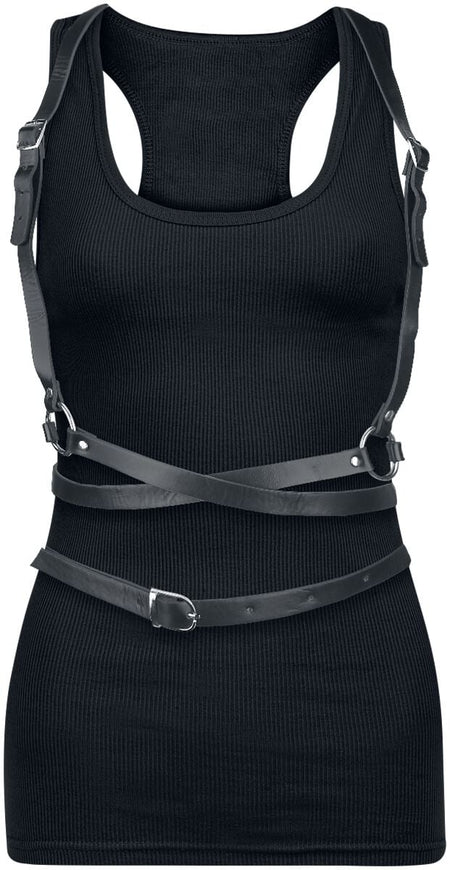 Harnais Gothic de Banned Alternative - Rhune Harness - pour Femme - noir - Banned Alternative